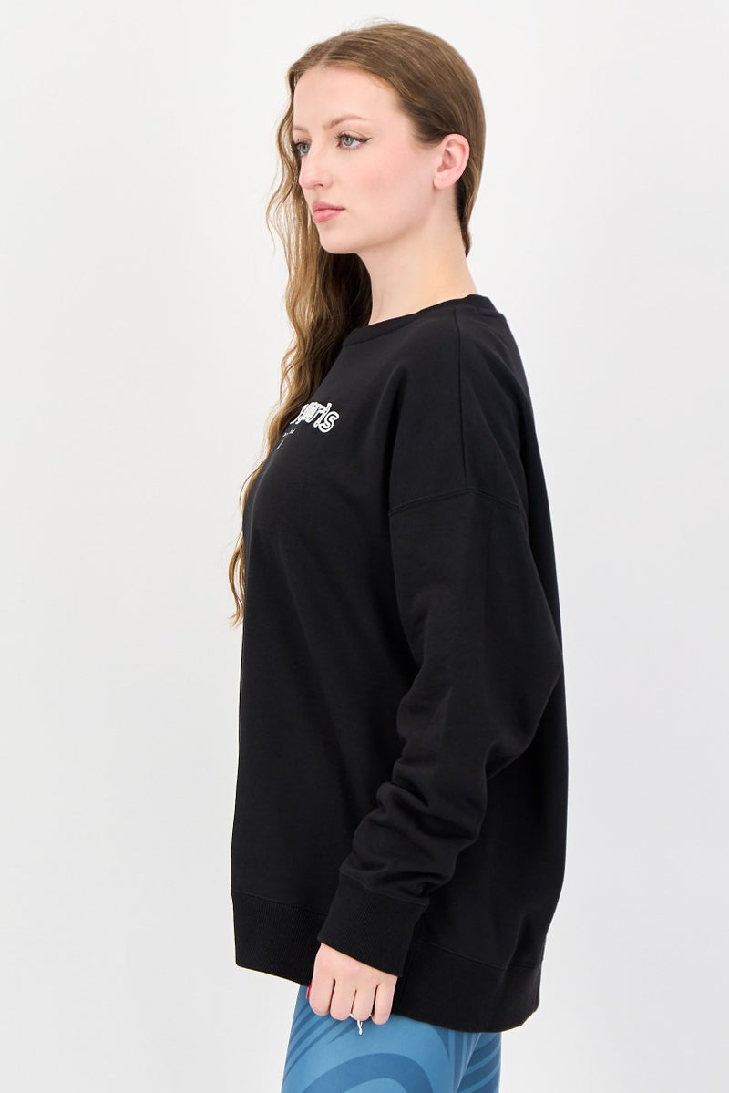 PUMA Women Sportswear Fit Long Sleeve Outdoor Sweatshirt, Black - Image 3